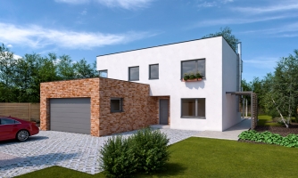 Spacious modern family house with double garage.